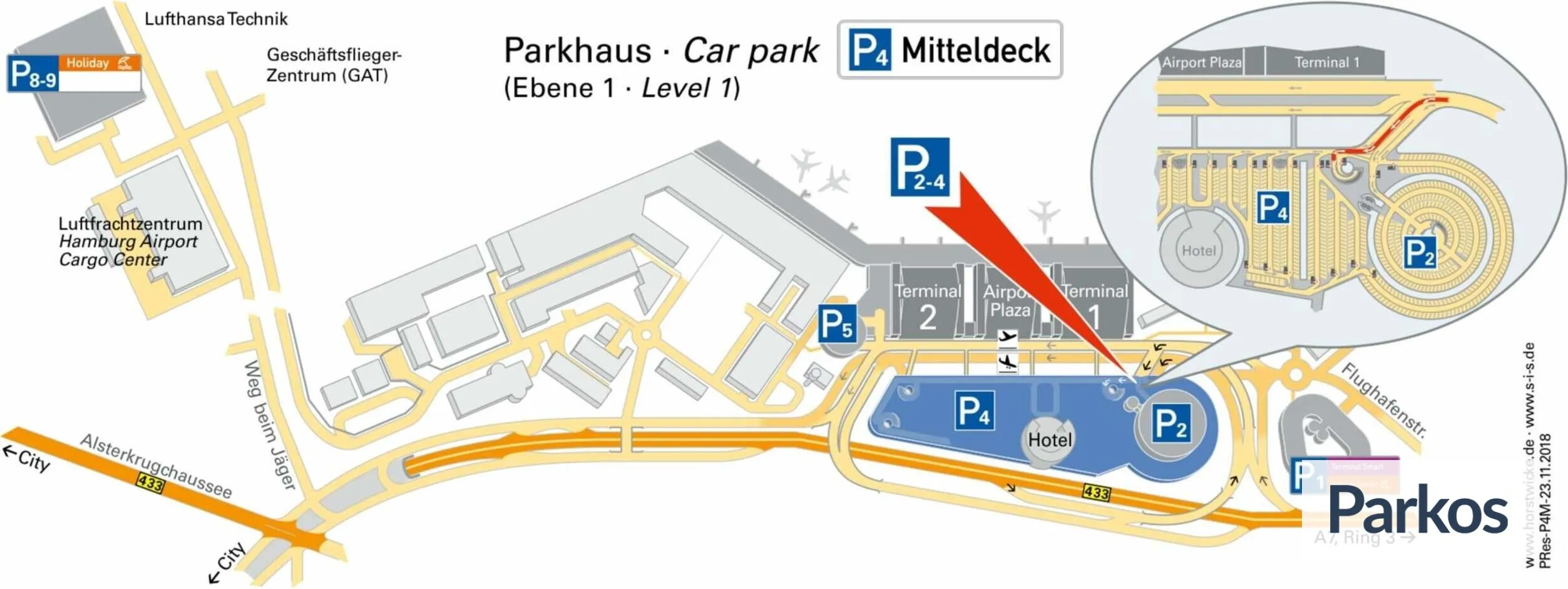 Hamburg Airport P4 Mitteldeck - Parkeren Vliegveld Hamburg - picture 1