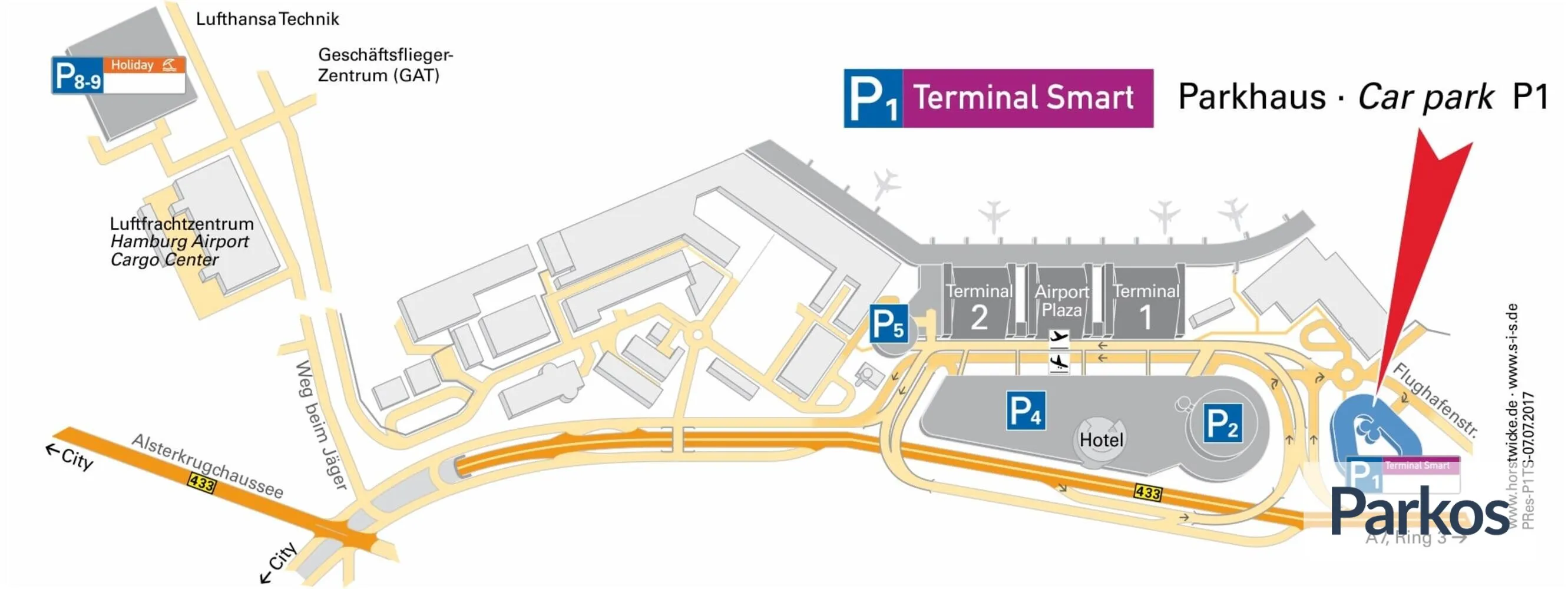 Hamburg Airport P1 Terminal - Business Ebene 0 - Parkeren Vliegveld Hamburg - picture 1